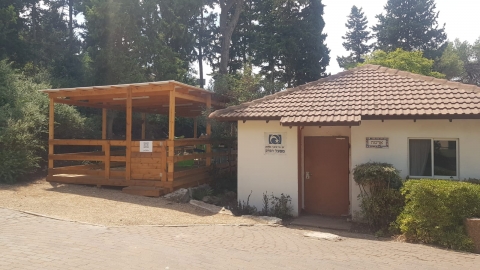 בניית כיתת חוץ בחצר בית ספר עומר